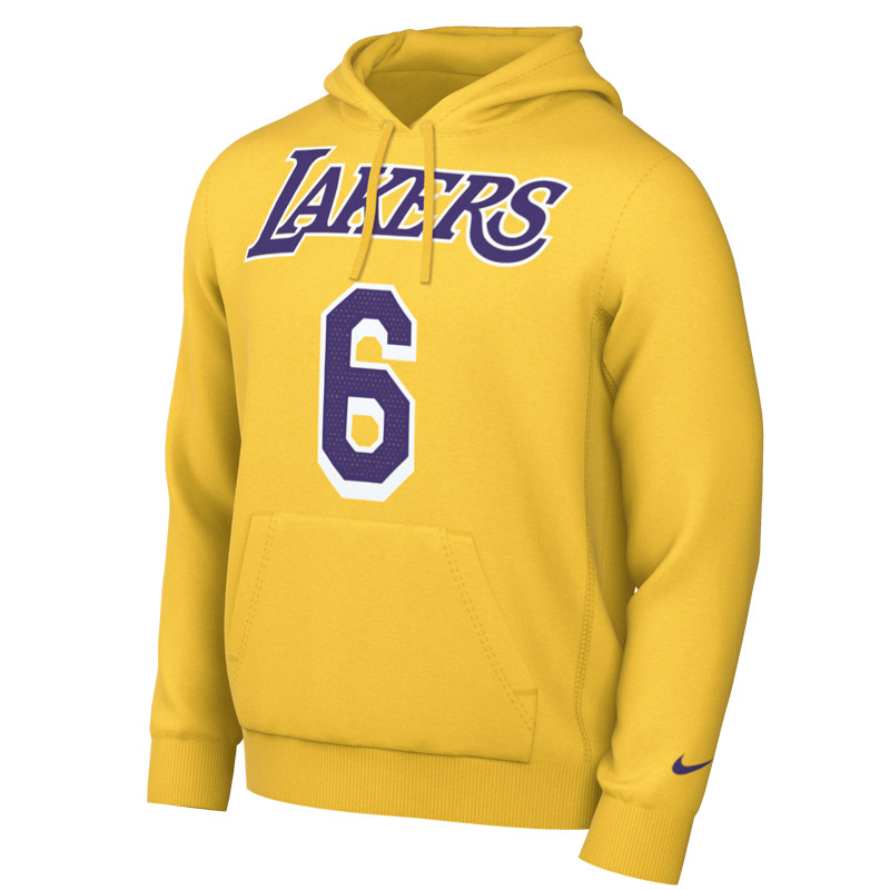 BAJU BASKET NIKE LeBron James Los Angeles Lakers Essential NBA Pullover Fleece Hoodie